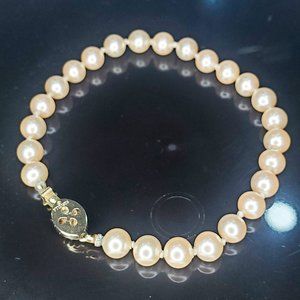 Vintage faux pearl bracelet Marvella